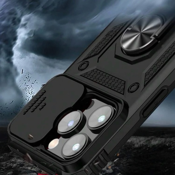 Iphone 14 Anti-slip Phone Case With Magnetic Ring Holder - Picture 2 of 8